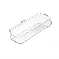 Clear transparent plastic drawer organizer storage box, size 29.4 x 9.5 x 6.2 cm - Medium Long / Clear