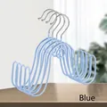 Set of three functional light blue wave-shaped shoe drying hangers for balcony - 3-Pack / Light Blue