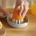 High-quality manual ceramic orange juicer press for fresh citrus fruit juice extraction - Gray