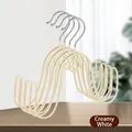 Set of cream-colored metal shoe drying racks and hangers for balcony shoe organization - Off White