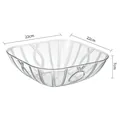 Luxury square transparent crystal fruit bowl for snacks with dimensions 22x22x7cm - L / White