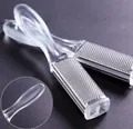 Professional stainless steel foot file with transparent handle for callus removal - Clear