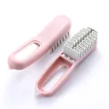 Pink crepe rubber shoe brush for professional suede and nubuck leather cleaning and care - Pink