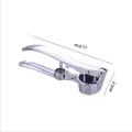 Manual stainless steel finish multifunctional garlic press and walnut cracker for kitchen - Extra Large Garlic Press (5-in-1)