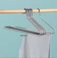 Grauer rutschfester Z-förmiger Hosenbügel aus Metall mit verdicktem Schwanenhals-Design - Grau