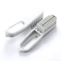 Durable double-sided gray rubber brush for cleaning suede and nubuck leather shoes - White