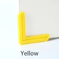 Durable yellow L-shaped baby safety corner protector for window and furniture edges - Yellow