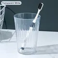 Minimalistischer, transparent-weißer PET-Mundspülbecher für Paare mit modernem Design - 501-600ml / Klarweiß