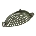 Professional dark green silicone snap-on pot strainer for draining noodles and vegetables - Army Green