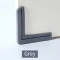 Grey silicone L-shaped safety corner protector for window and furniture collision avoidance - Gray