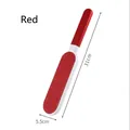 Red electrostatic lint remover brush for pet hair and clothes, 31cm long with white handle - Red
