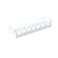 White single-tier dish drying rack with multiple slots for kitchen cabinet storage - L / White