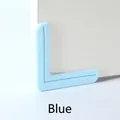 Soft L-shaped baby safety corner protector for furniture in a light blue color variant - Blue