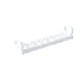 White plastic single-tier dish drying organizer rack for kitchen cabinet storage solution - 6 Buckles / S / White
