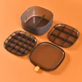 Luxe stapelbare transparante donkergrijze juwelendoos met verdelers en deksel set - Enkele Laag / koffiekleur