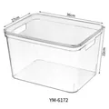 Clear plastic desktop storage bin with handles, size 36x27x22cm, transparent finish - L / 36x27x22cm