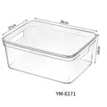 Clear plastic storage bin dimensions 36x27x14cm for home organization - M / 36x29x14.5cm