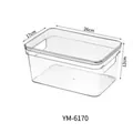 Clear plastic storage box organizer for desktop clutter 26x17x12cm size - S / 26x17.5x12.5cm