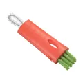 Multifunctional carrot-shaped 3-in-1 bottle cap and crevice cleaning brush tool - Red
