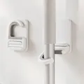 Portascope e mop da parete con adesivo senza foratura per organizzazione bagno - Bianco
