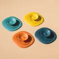 Lot de 4 crépines d'évier en silicone colorées avec poignée ventouse pour les drains. - Jaune
