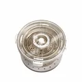 Clear brown round food storage container featuring a freshness tracking timer dial on lid - 3-in-1 Light Coffee / White