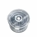Transparent refrigerator storage box with date record timer lid and drainage layer - 3-in-1 Gray White / White