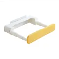 Yellow and white retractable wall-mounted storage rack for washbasins and towels - Without Storage Box / White and Yellow Contrast