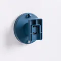 Blue wall mount power strip holder with adhesive punch-free design - Dark Blue