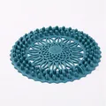 Universal blue silicone drain hair catcher and anti-clogging strainer for kitchen sinks - Dark Blue