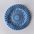Blue silicone sunflower drain hair catcher for kitchen sink and bathroom floor drains - Grey Blue