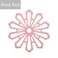 Sottopentola rosa rossa resistente al calore, design floreale per tavola e tazze - Petalo Traforato (A2993) / 15.5cm / Rosso rosa