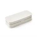 Minimalistisches einfarbiges tragbares Nähzeug-Organizer-Box in Cremeweiß-Finish - Weiß