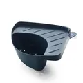 Dark blue triangular kitchen sink strainer basket with suction cup for food waste drainage - Dark Blue