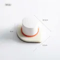 Ergonomic white kitchen cleaning sponge brush with handle and explicit product dimensions - White