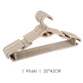 Khaki non-slip plastic pants hanger with adjustable clips for skirts, 20x42cm size - Hanger / 20*42cm / Khaki