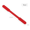 Red silicone mask strap extender ear protector hook for adjustable comfort fit - Red