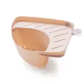 Durable triangular sink drain basket in peach for efficient kitchen filtration - Pink