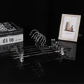 High-quality black stainless steel pants hangers with adjustable non-slip clips for skirts - Single Piece / Black