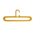 Durable bright yellow plastic scarf hanger with oval loop design for home organization - Yellow
