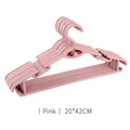 Stackable pink plastic pant and skirt hangers with anti-slip hooks, 20x42cm size - Hanger / 20*42cm / Pink