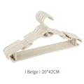 Durable beige plastic pants hanger with adjustable clips, 42cm width clothes rack. - Hanger / 20*42cm / Off White
