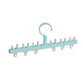 Blue plastic laundry rack with 8 white clips for drying socks and underwear - 6 Clips / Blue