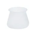 Translucent white silicone chair leg protector for furniture floor protection - Single Piece / White