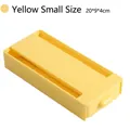 Small yellow under-desk adhesive drawer storage box for pens and office stationery - S / Yellow