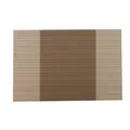 Heat resistant woven PVC placemat with brown and beige stripes for dining table decor - Khaki