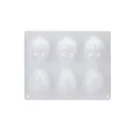 Stampo professionale in silicone bianco a 6 cavità a forma di zucca per torte di Halloween e DIY - Forma di Zucca / Confezione Taglia Piccola