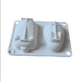 Stampo per dolci di Halloween in silicone bianco per fai-da-te con fantasma e croce - Forma di Coniglio e Maiale