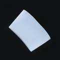 Translucent white ribbed silicone cup sleeve for heat insulation and bottle protection - Thin Wide-Mouth / White