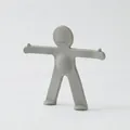 Gray creative deformable little man bathroom hook and toothbrush holder - Gray